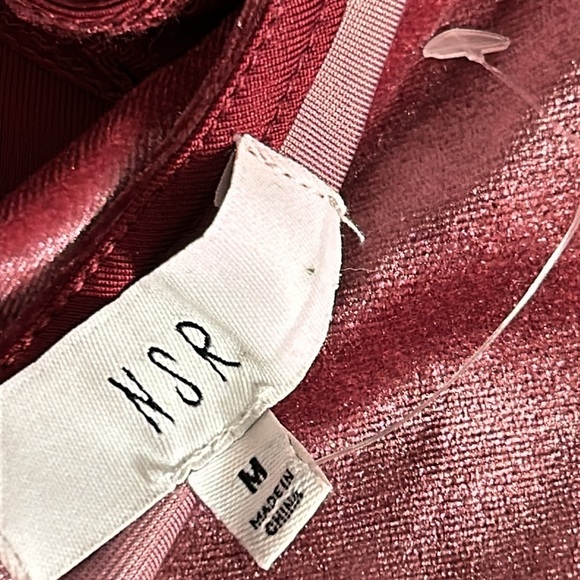 NSR Stretch Velvet So Smooth‎ Mauve Dusty Rose Pink Thong Bodysuit Sz M NWT - Picture 13 of 14